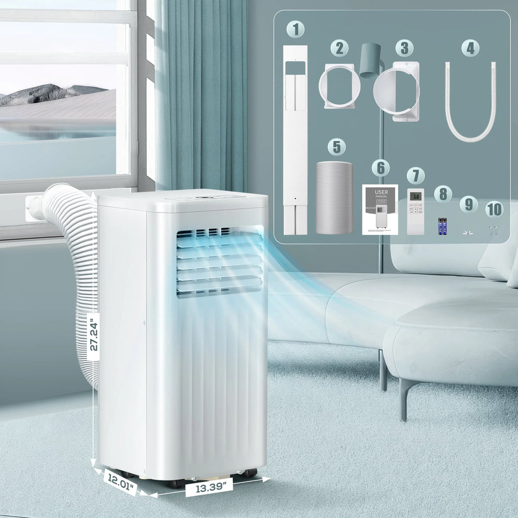 5000 BTU Portable AC, 3-in-1 with Dehumidifier/Fan Q944