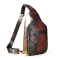 Men Casual Crossbody Chest Sling Bag Leather M208