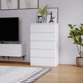 White 5 Drawer Wood Dresser G128346