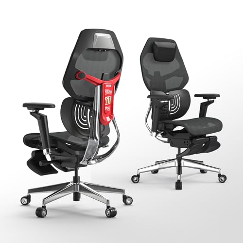 Computer Desk Gaming Chair with Adjustable Lumbar Support 6D Armrest 2D Leather Headrest G17347