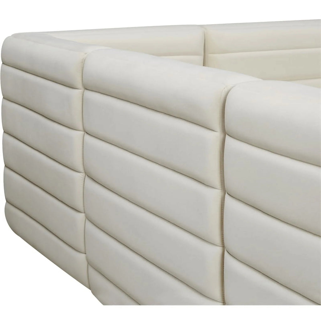 Cream Velvet Modular Sofa X27966