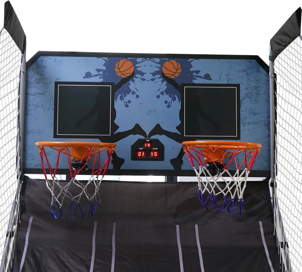 Foldable Indoor Basketball Arcade Game with LED Scoreboard G885082