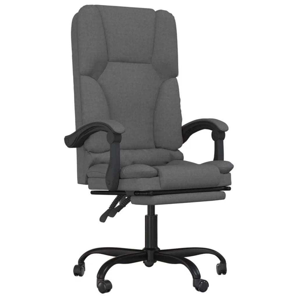 Dark Gray Fabric Massage Reclining Office Chair P8167