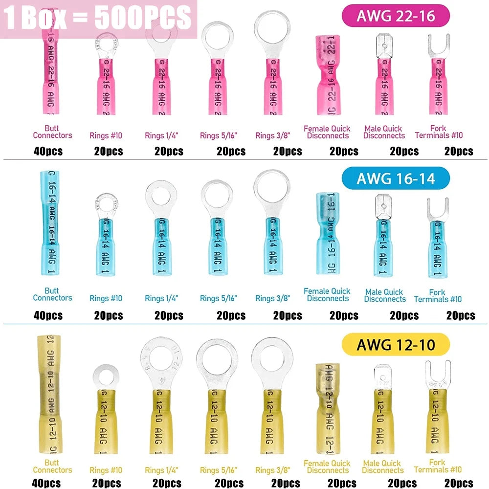 Heat Shrink Wire Connectors Electrical Crimp Terminals N4575