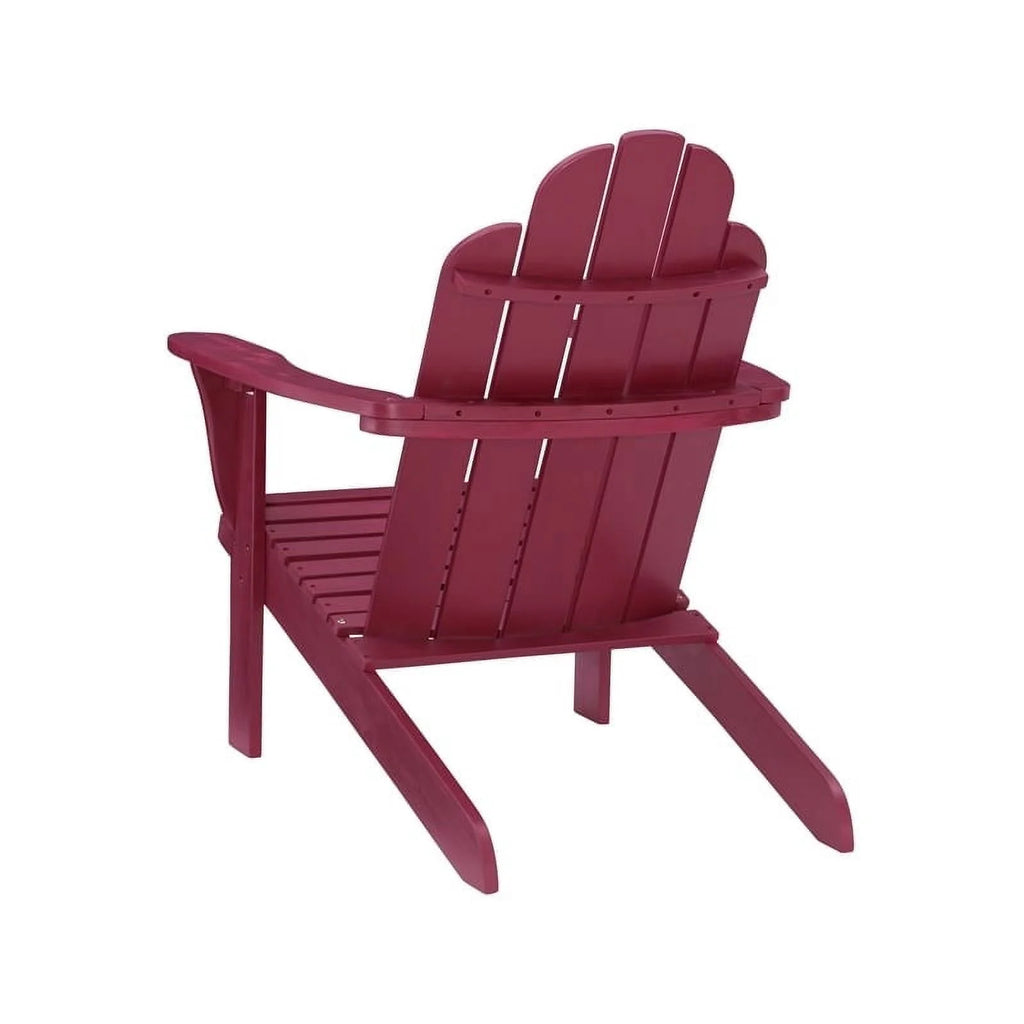 Red Wood Outdoor Chair with Arm Rests W385107
