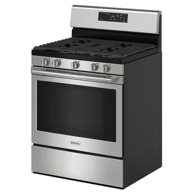 5 Burners Freestanding Gas Range Stainless Steel Self Clean I39383