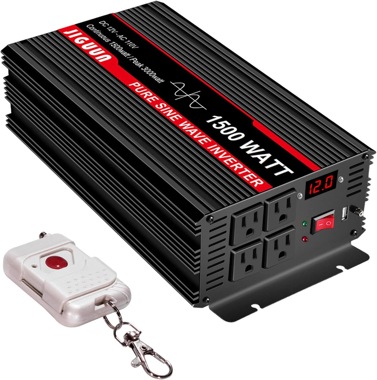 1000 Watt Pure Sine Wave Power Inverter DC 12V to AC 110V Converter N290