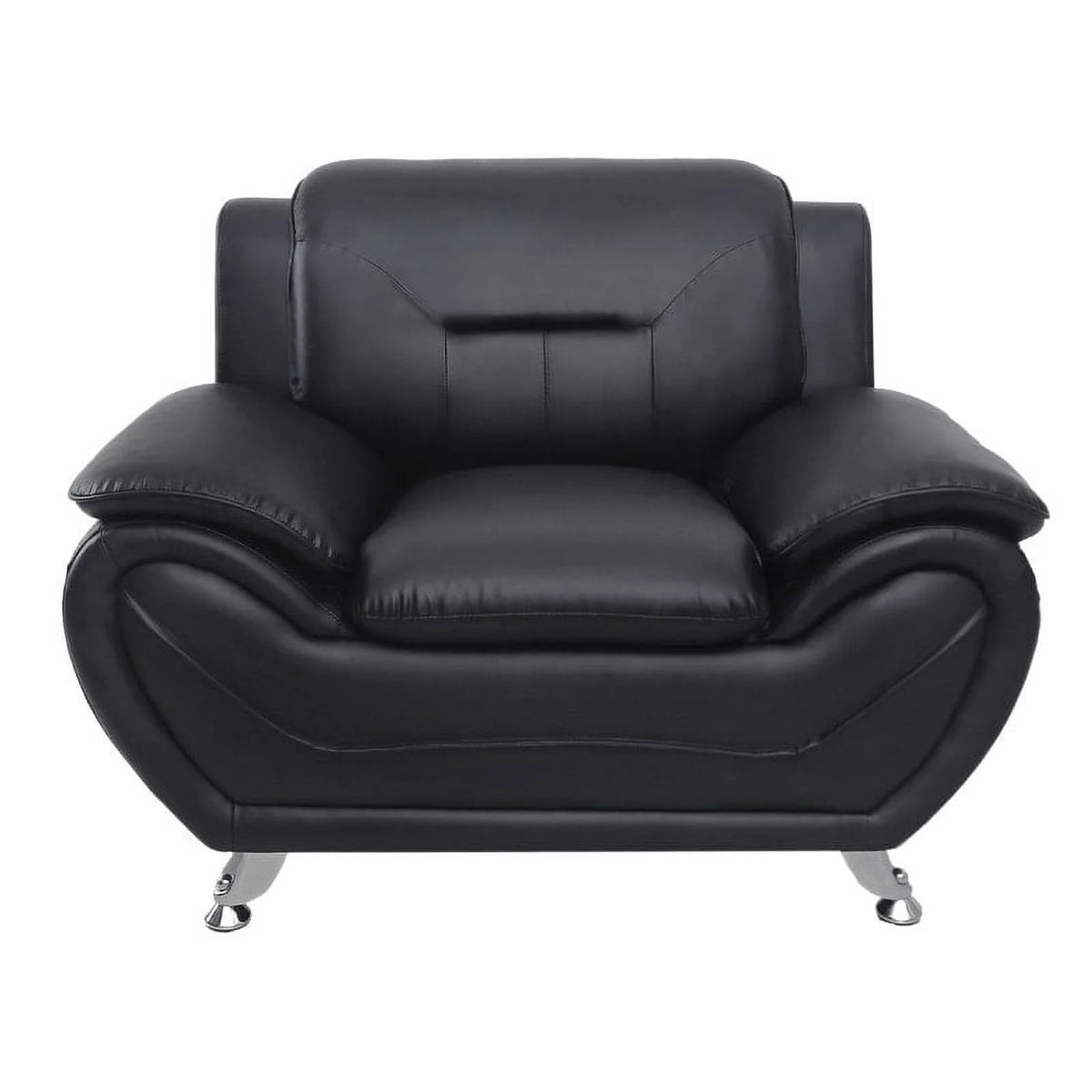 Red Faux Leather Upholstered Club Chair T47744