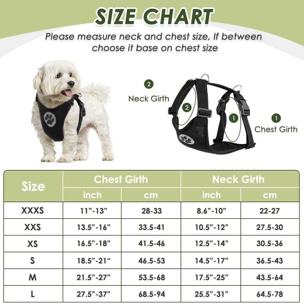 Dog Car Harness Seat Belt Set Adjustable Mesh Breathable T17420