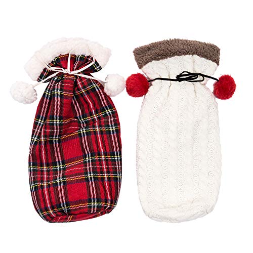 Christmas Wine Bottle Covers Polyester 2 Pack G139370
