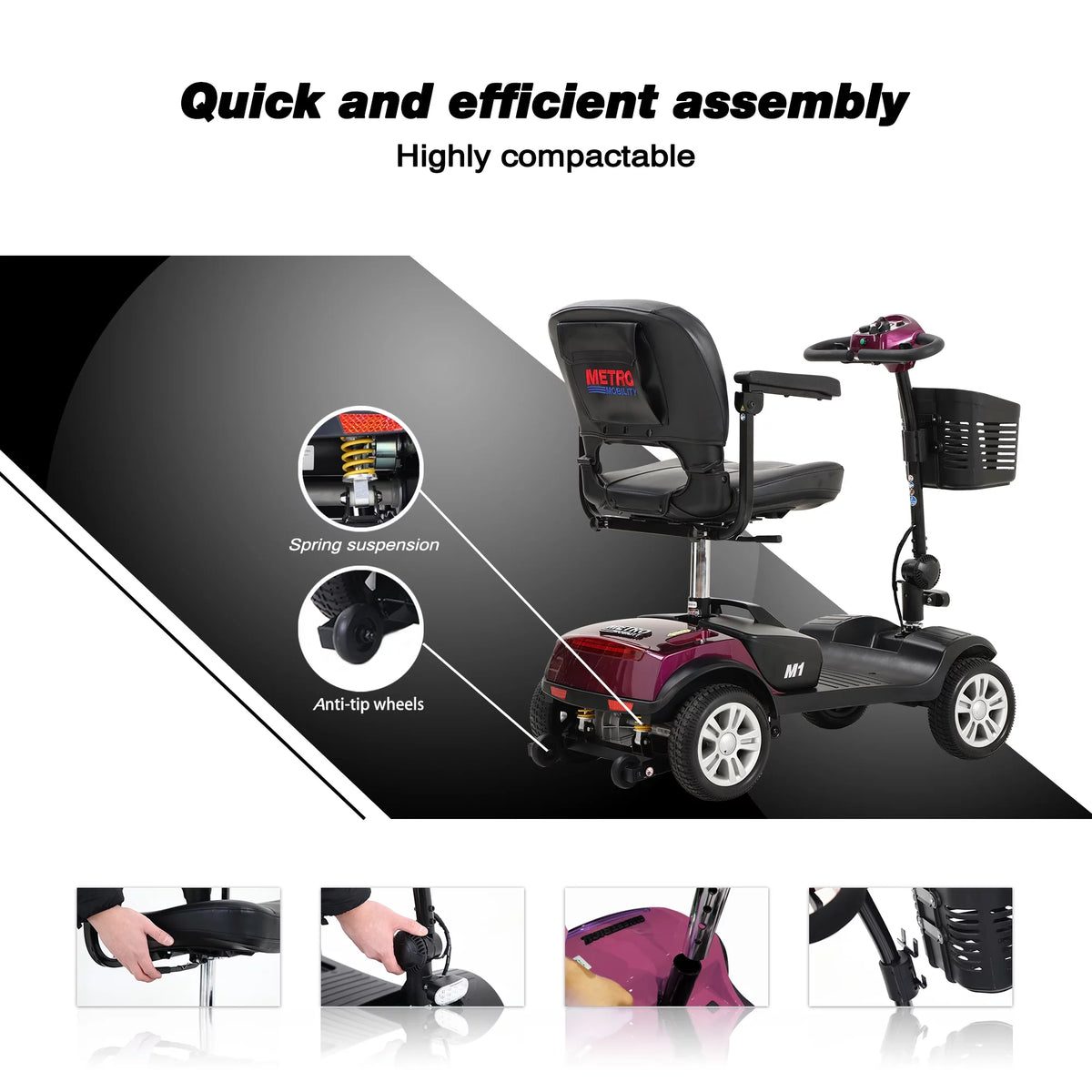 Folding 4 Wheel Scooter P2364