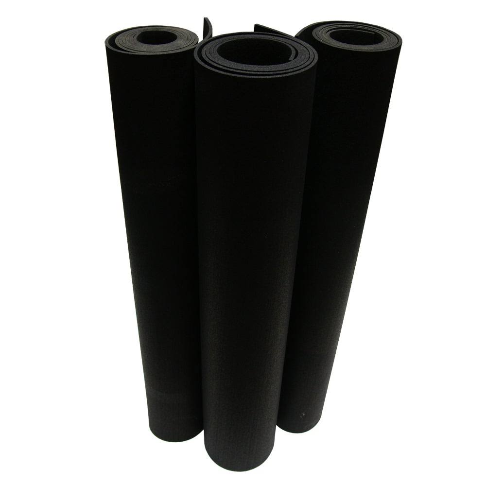 Black 1/4 inch Rubber Flooring U98239