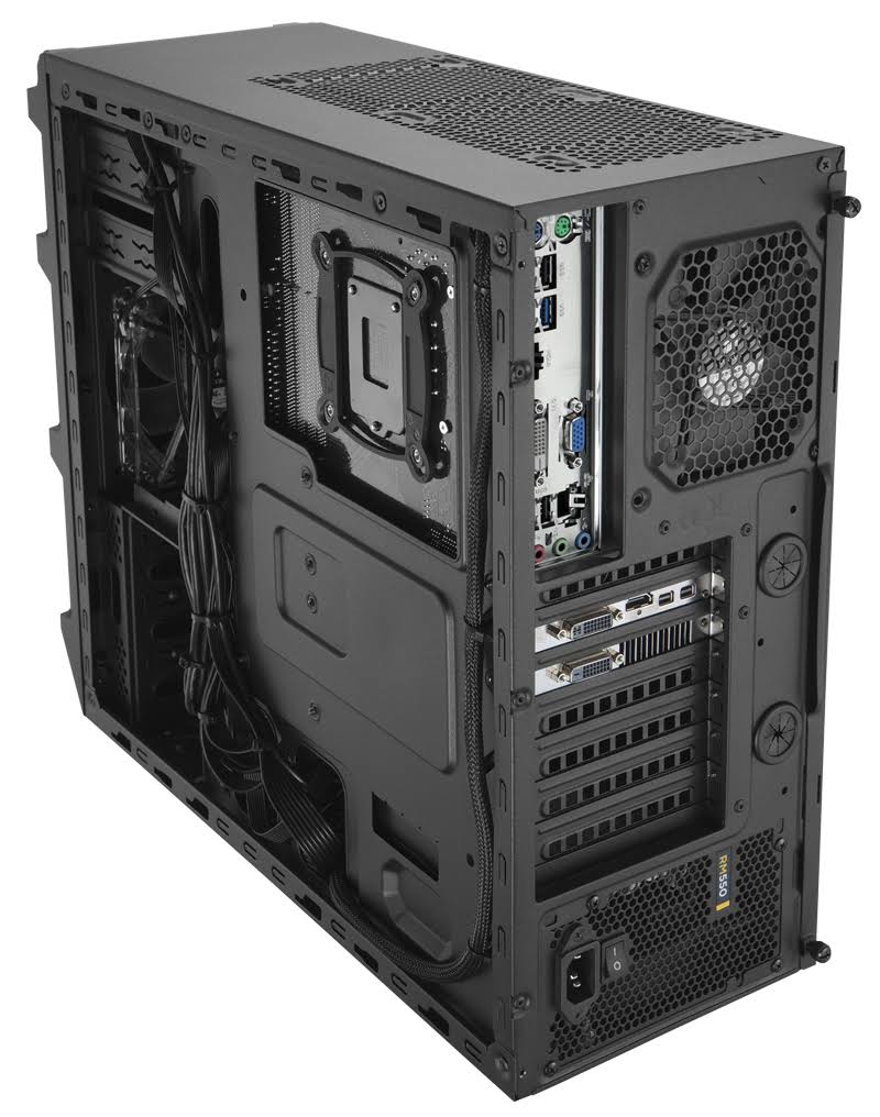 Black Steel ATX Mid Tower Gaming Case Z117