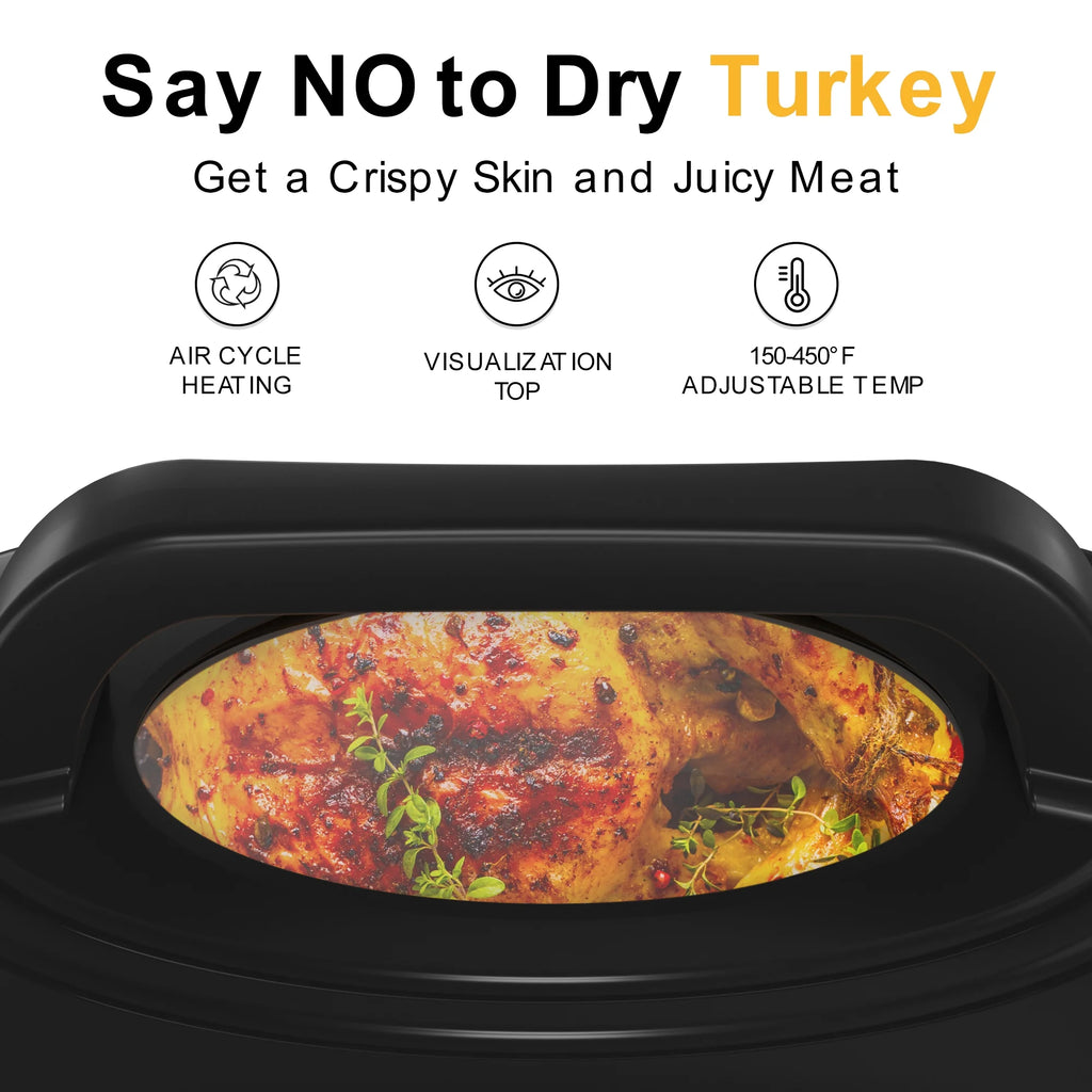 22 Quart Electric Roaster Oven with Self-Basting Lid H48398