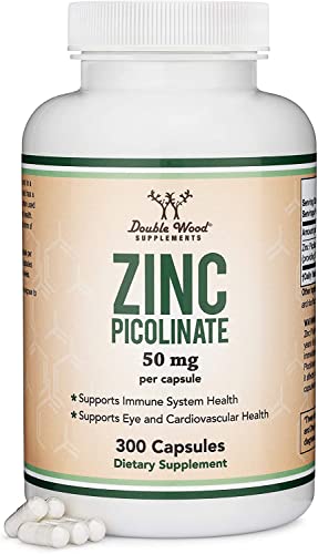 Zinc Picolinate 50mg 300 Capsules Non-GMO Gluten Free Q44479