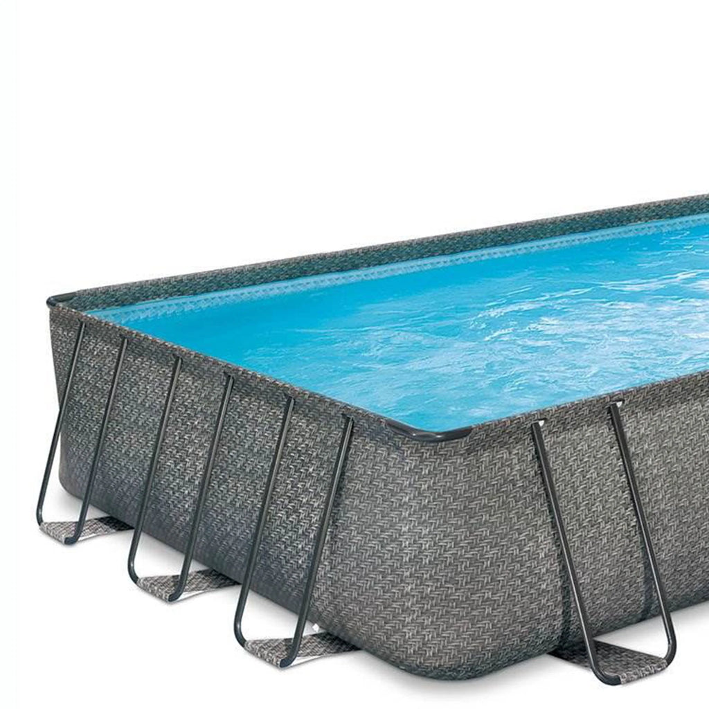 24ft x 12ft x 52in Rectangle Frame Swimming Pool Set B6584