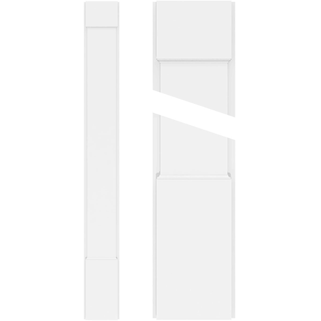 Plain PVC Pilaster with Standard Capital & Base (Pair) K193259