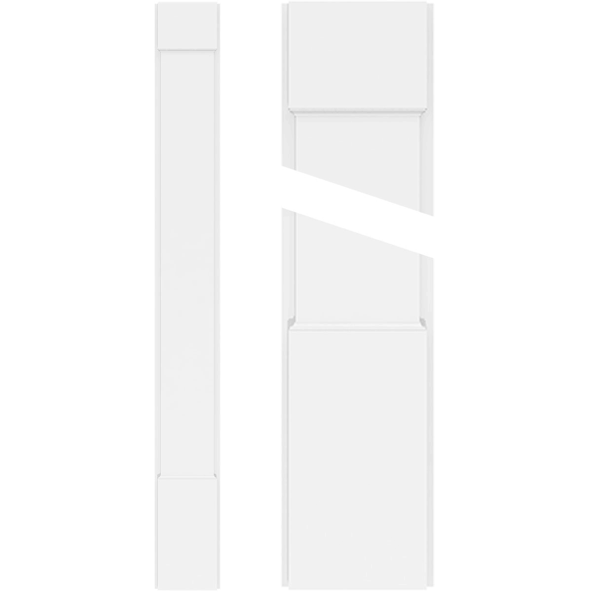 Plain PVC Pilaster with Standard Capital & Base (Pair) K193259