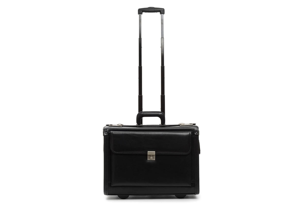Wheeled Leather Catalog Case D993