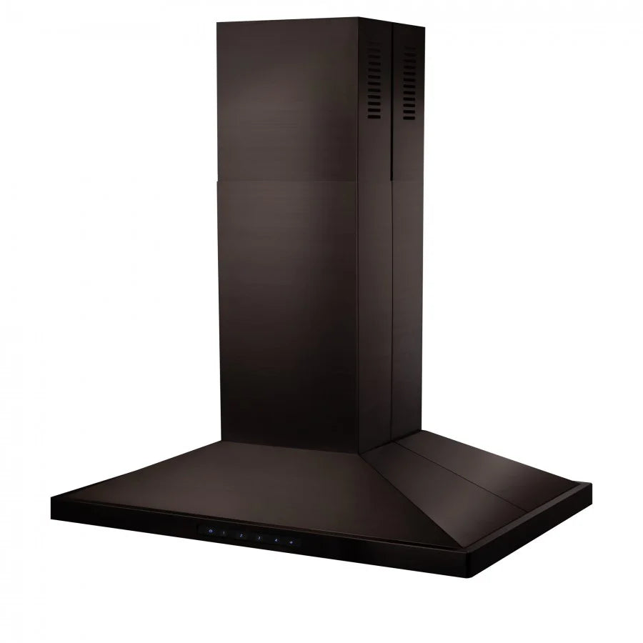 48 in. Black Stainless Steel Island Mount Range Hood L321