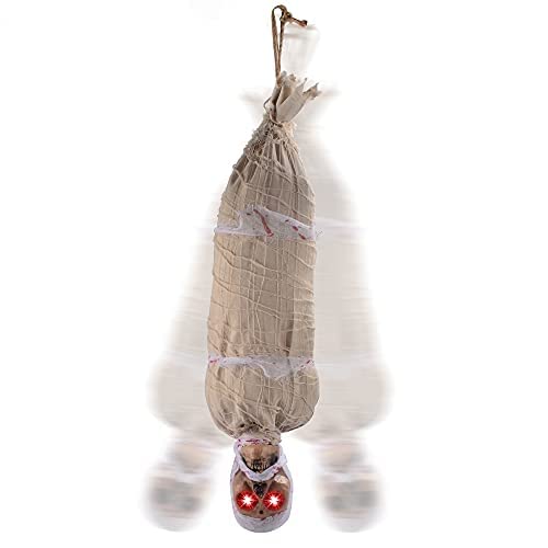 Hanging Cocoon Corpse Decoration with LED Eyes & Sound Effect X7250