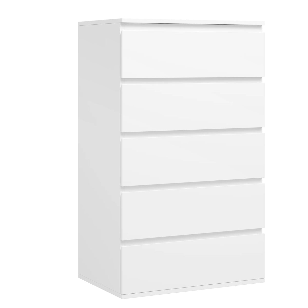 White 5 Drawer Wood Dresser G128346