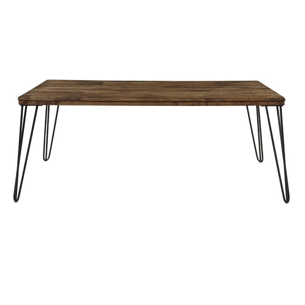 Wood Coffee Table in Rustic Oak and Black E2021