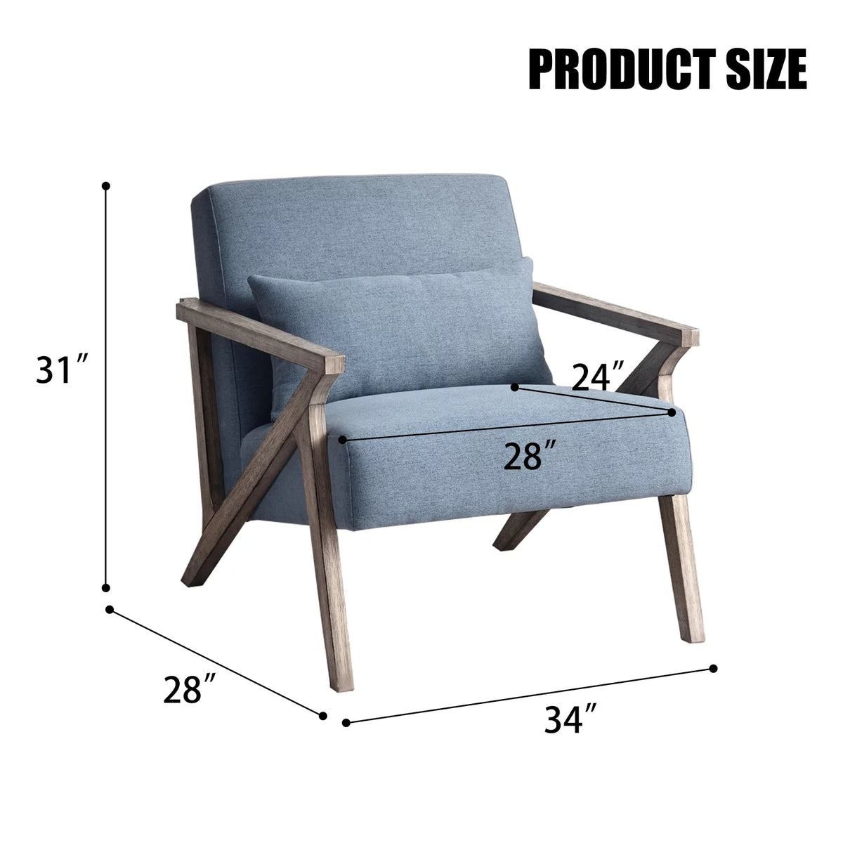 Beige Mid Century Accent Chair M786