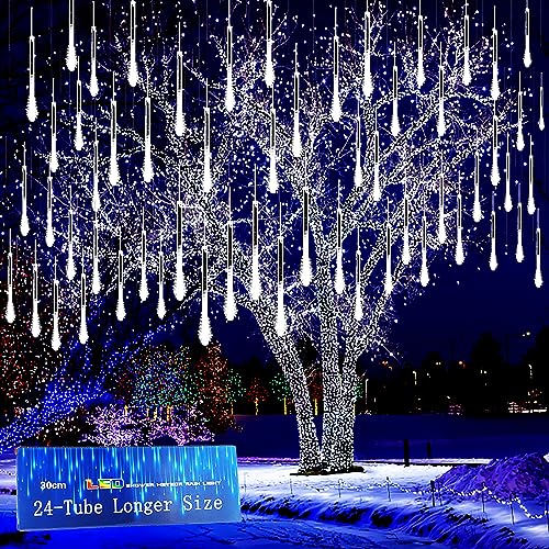 Green 24 Tubes Meteor Shower Lights UL Plug V954