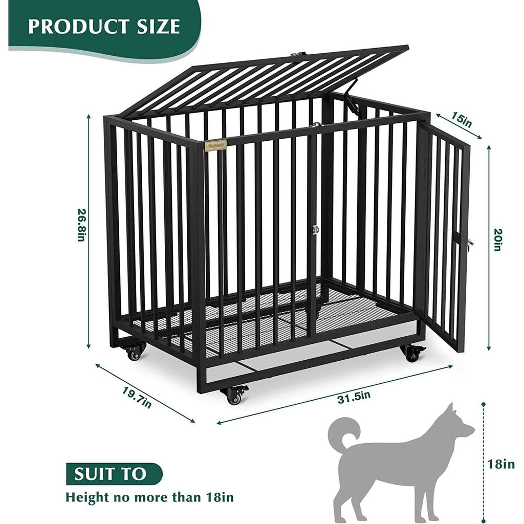 Heavy Duty Steel Dog Crate with 4 Wheels G4488