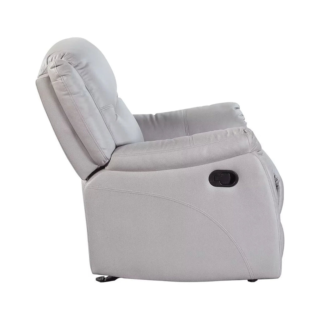 White Microfiber Recliner Accent Chair K8747