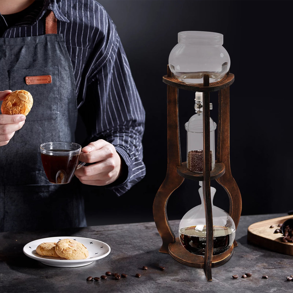 Cold Brew Drip Tower Coffee Maker Glass Container J498