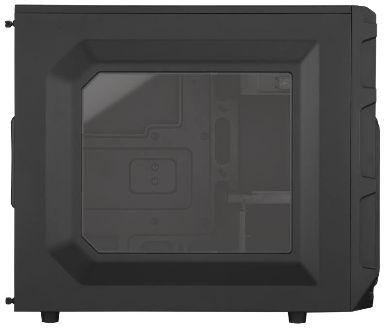 Black Steel ATX Mid Tower Gaming Case Z117