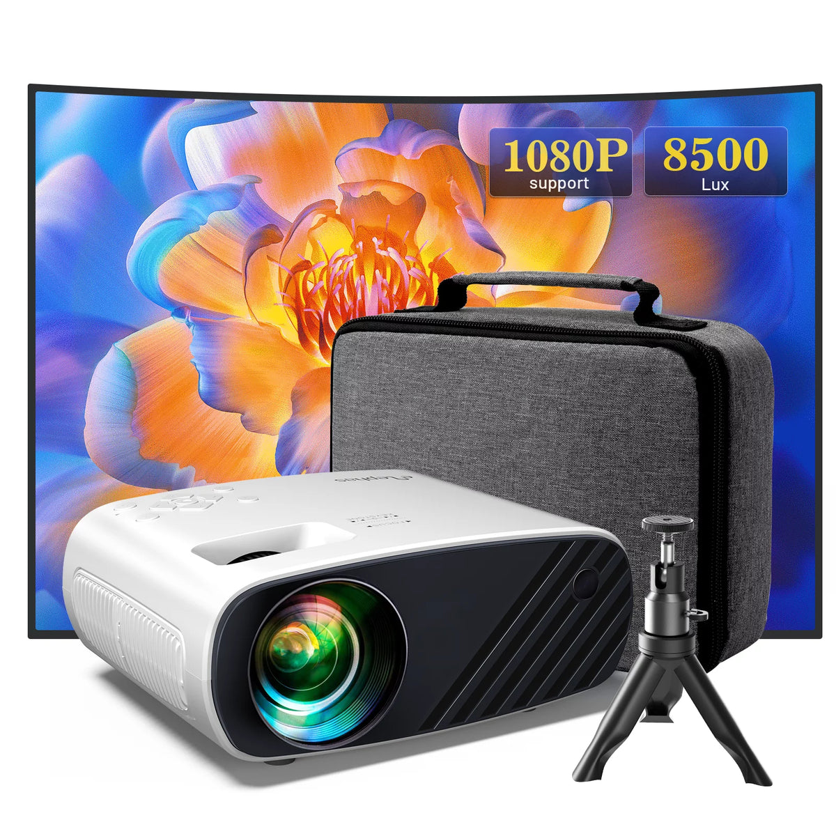 Mini Projector 1080P HD LED 200" Display Y63606