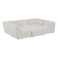 Cream Linen Textured Modular Sectional E51614