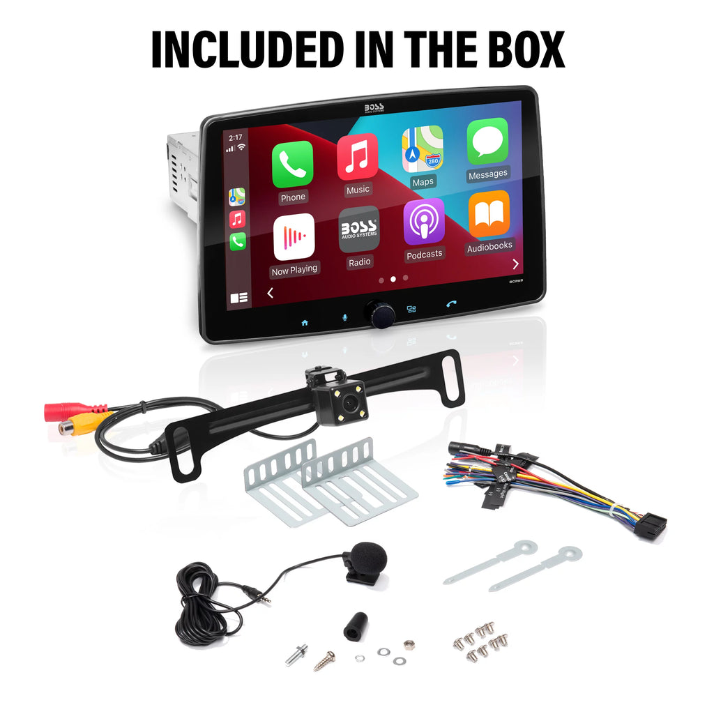 1 Din CarPlay Android Auto Stereo with Backup Camera X6553