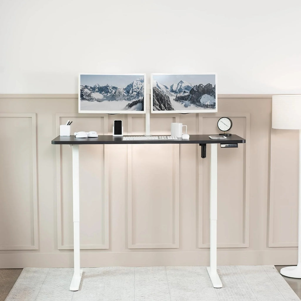 Electric Height Adjustable 60 X 24 Inch Memory Stand Up Desk Y92627