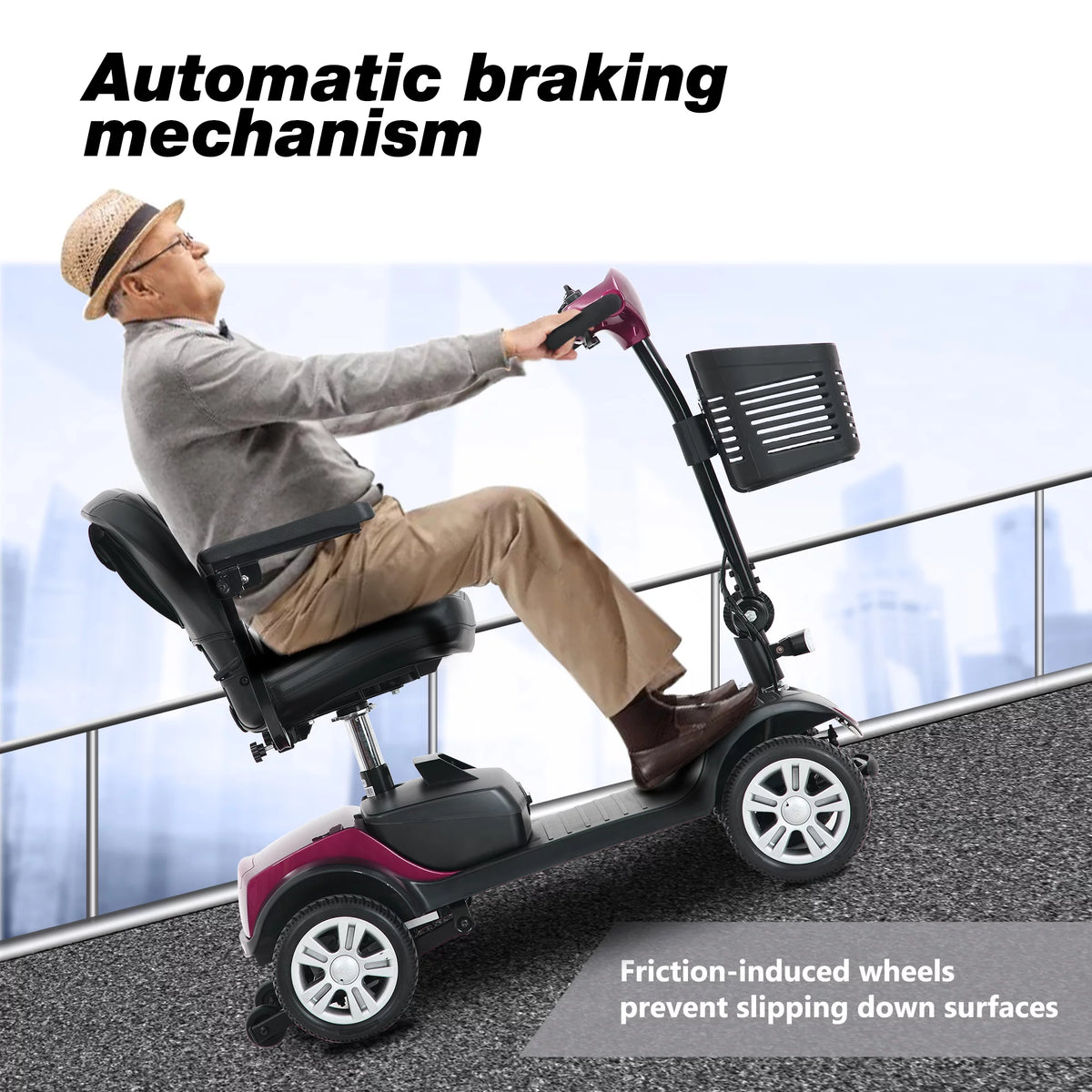 Folding 4 Wheel Scooter P2364