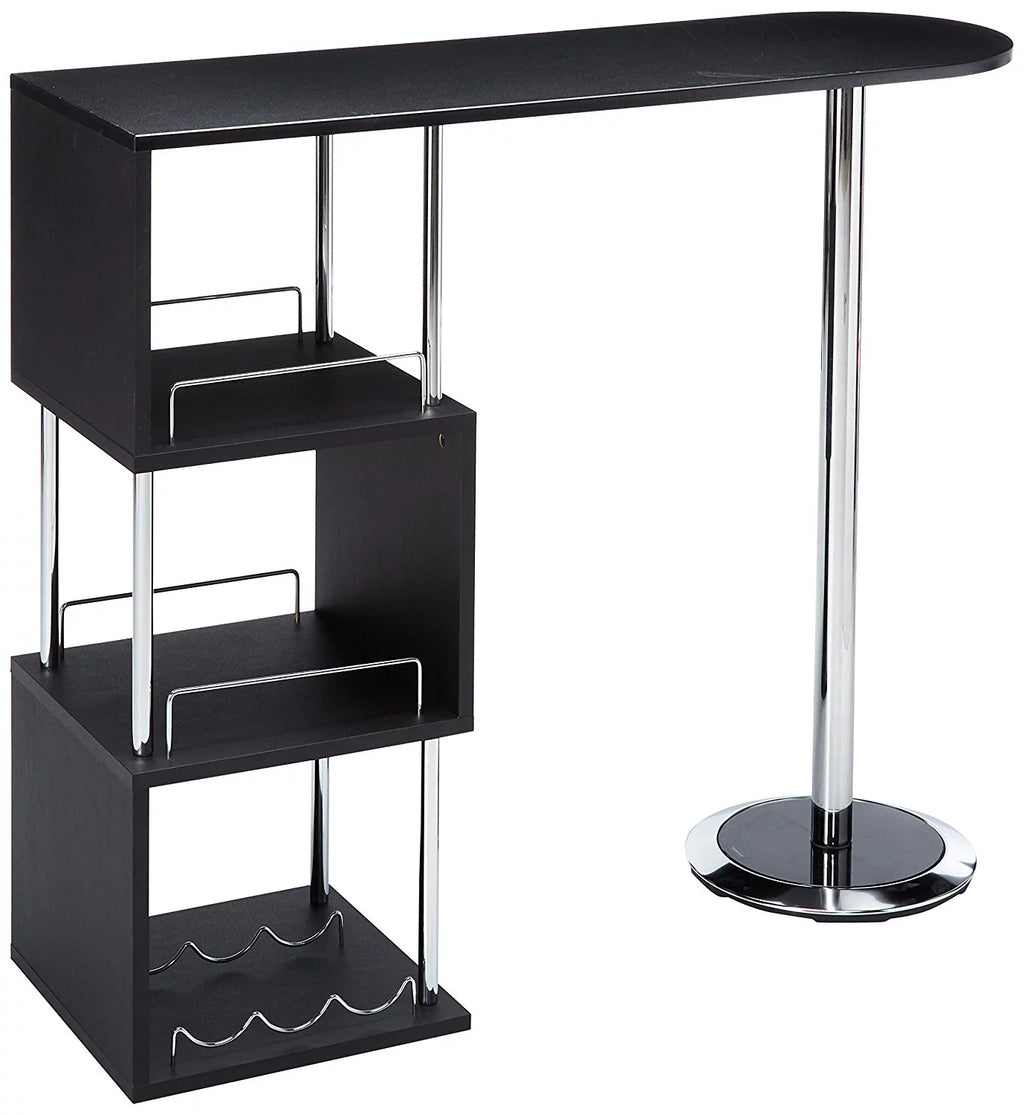 Modern Bistro Bar Table with Wine Rack L777