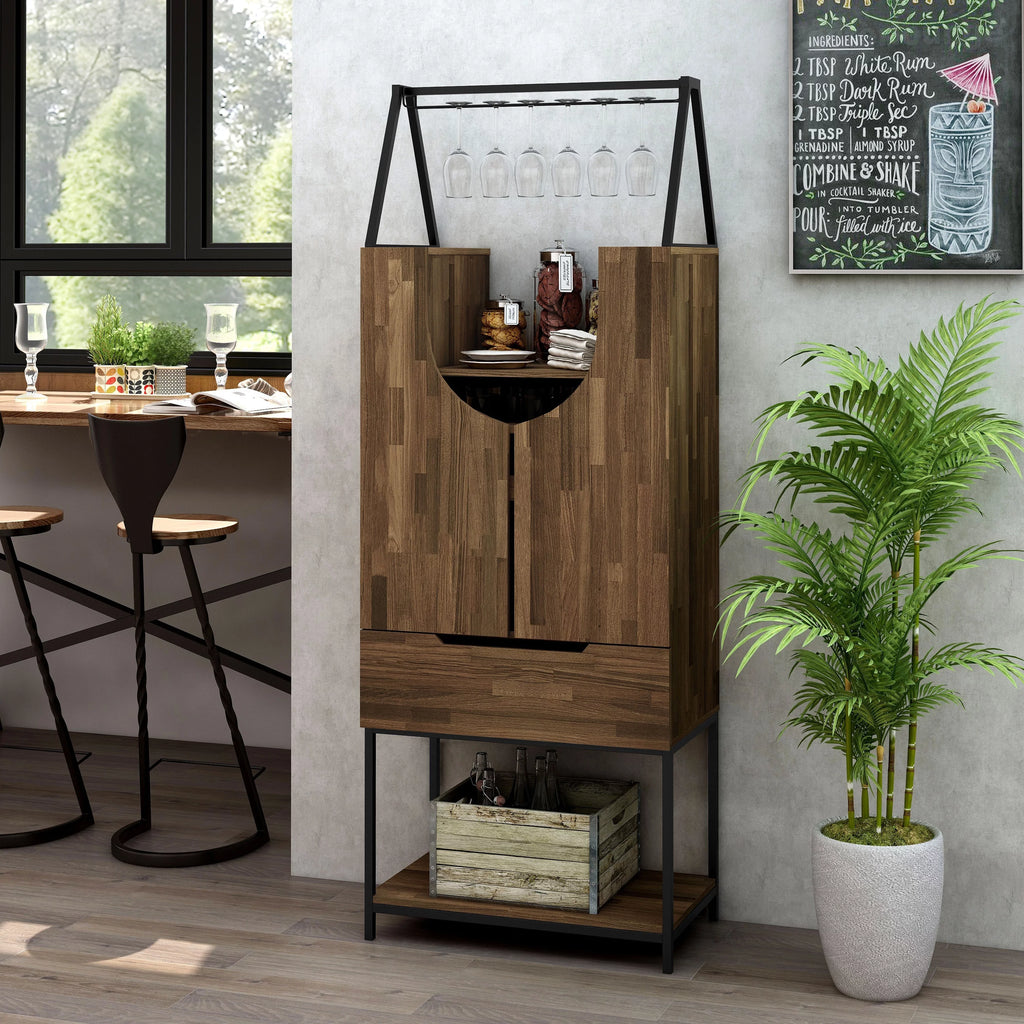 Contemporary Metal Wine Cabinet A586