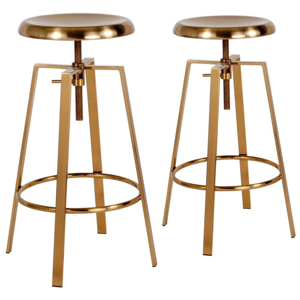 Yellow Adjustable Height Swivel Barstool J4363