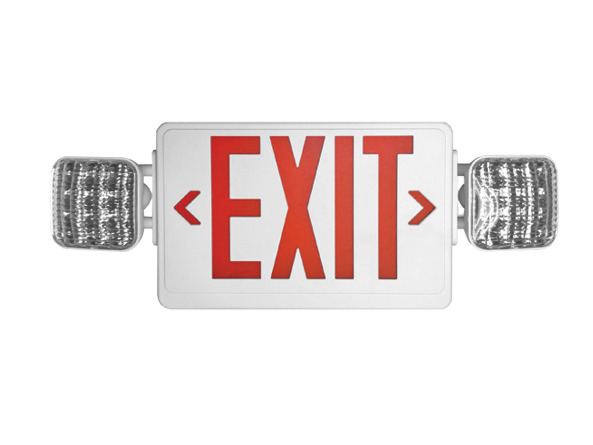LED White Exit Sign Emergency Light Combo V796