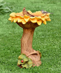 Carved Resin Birdbath E433613