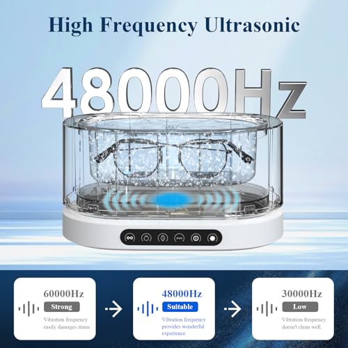 Ultrasonic Cleaner with 5 Modes & 500ml Capacity 48kHz T19817