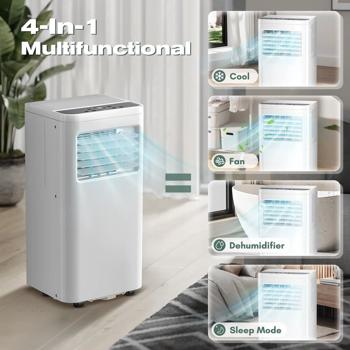 5000 BTU Portable AC, 3-in-1 with Dehumidifier/Fan Q944