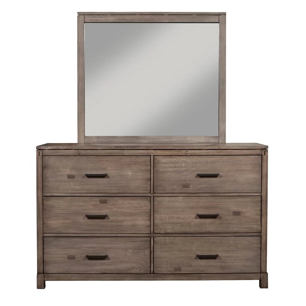 4 Piece Wood Dresser Mirror and Nightstand Z7194