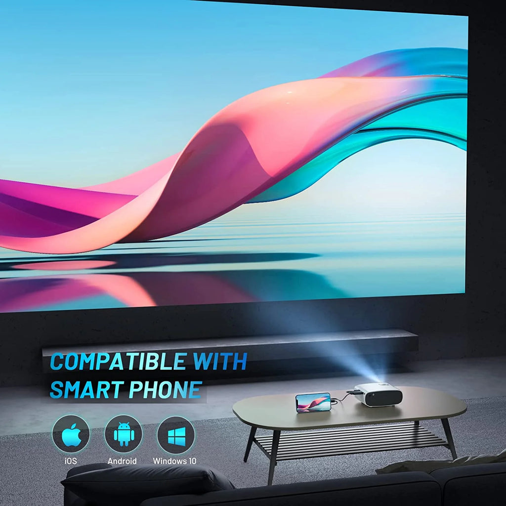 Mini Projector 1080P HD LED 200" Display Y63606