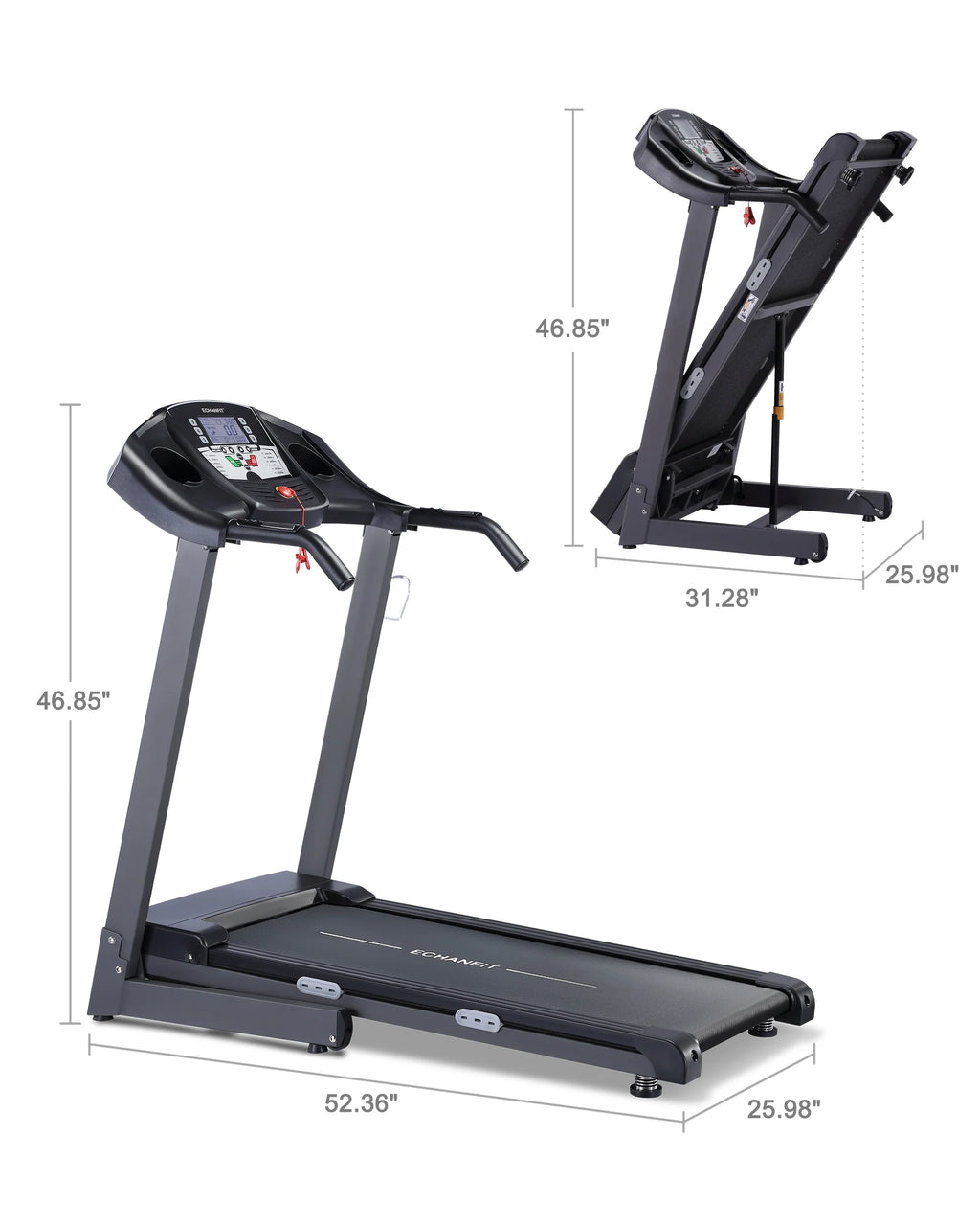 Auto Treadmill with 12% and Bluetooth Speaker, 17.5 Wide Running Belt, 2.5 HP Motor D989