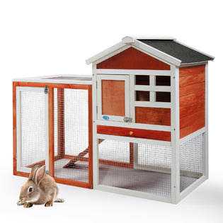 2-Story Wooden Rabbit Hutch I172