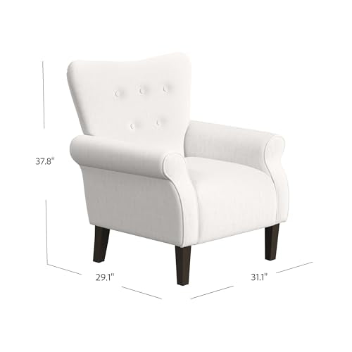 Upholstered Rolled Arm Wingback Accent Chair M394